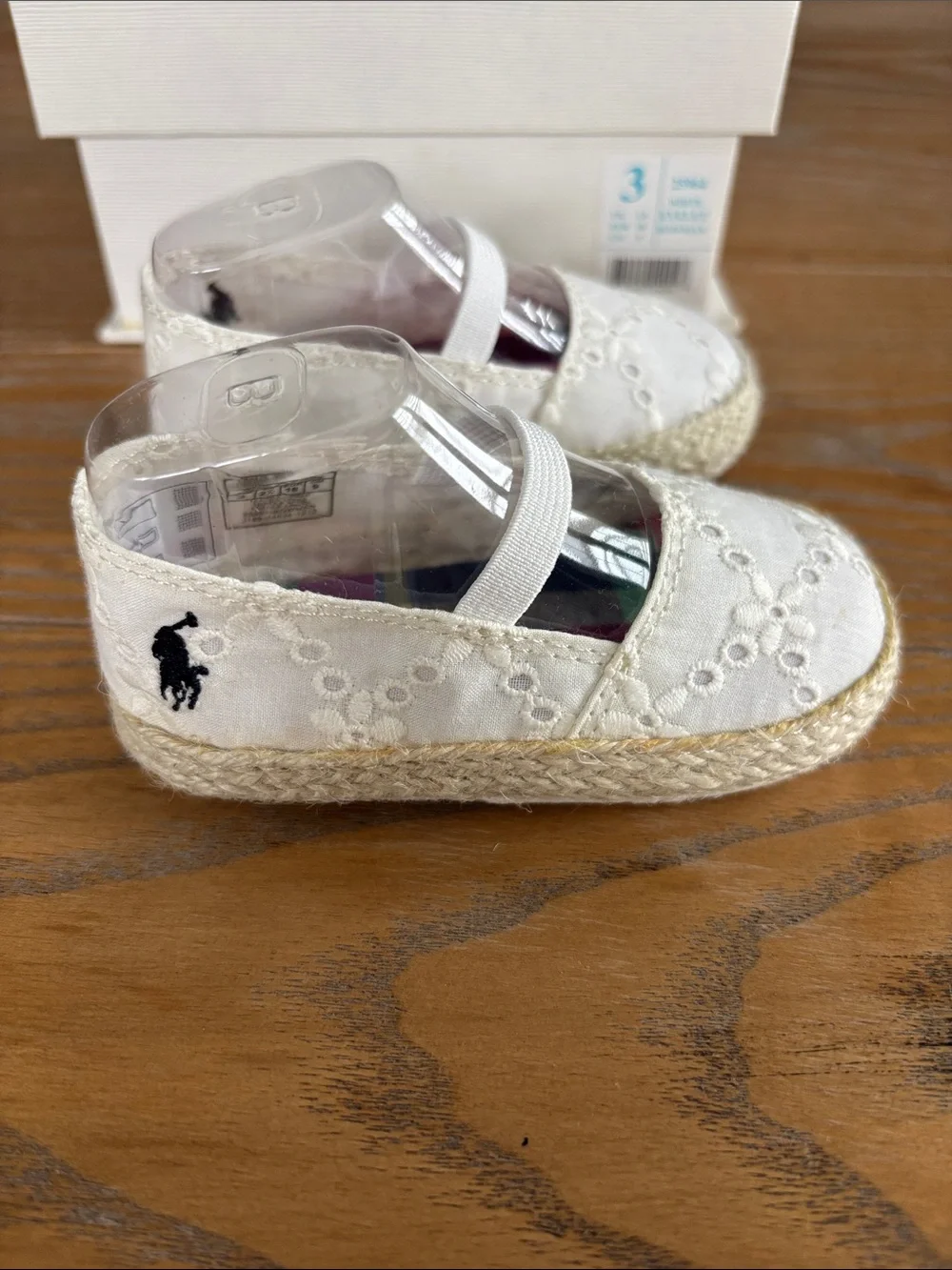 Ralph Lauren White Eyelet Moccasin Espadrille Kids Shoes